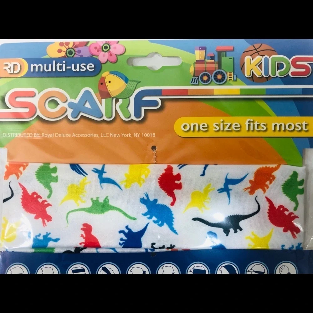 Multi-use Dinosaur kids scarf